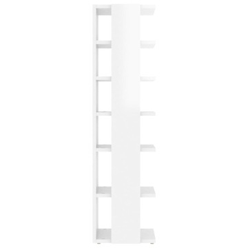 vidaXL Шкаф для обуви глянцевый белый 27,5x27x102 см