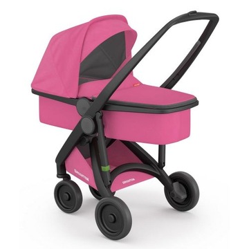 Wózek głęboki z gondolą Greentom pink black