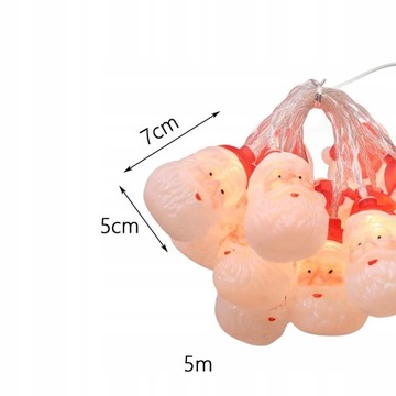 Рождественские гирлянды с красивым Санта-Клаусом