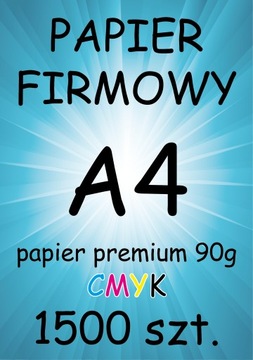 PAPIER FIRMOWY LISTOWNIK A4 offset PREMIUM 90g wysoka jakość! - 1500 sztuk