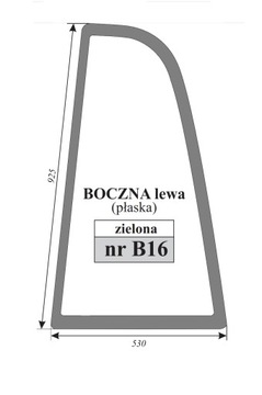 Szyba zielona boczna lewa ładowarki Manitou 208867