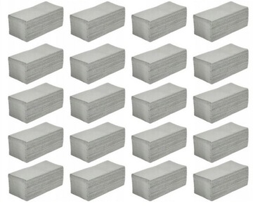 PAPIEROWE RĘCZNIKI SKŁADANE ZZ DO PODAJNIKA szare 4000szt - karton