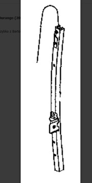 Szklany kanał drzwiowy prawy - Mopar 55362962AD