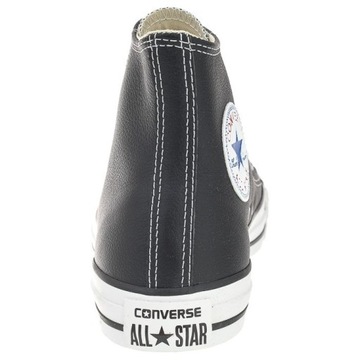 Buty Trampki za Kostkę Converse Chuck Taylor HI Czarne Skórzane