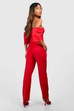 Boohoo NG2 ylp czerwone proste eleganckie spodnie S