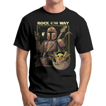 Koszulka T-Shirt Rock Is The Way Mandalorian L