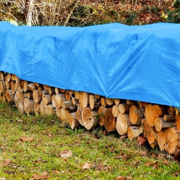 ТОЛСТЫЙ СИНИЙ АРМИРОВАННЫЙ ПРОЧНЫЙ БРЕЗЕНТ 6x8