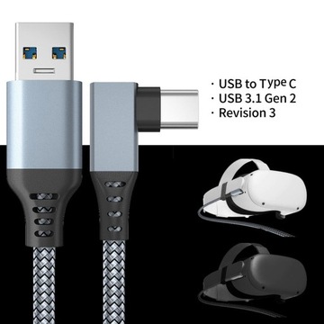 Kabel USB A do C Kabel USB C Wysoki Szary 5m 16ft