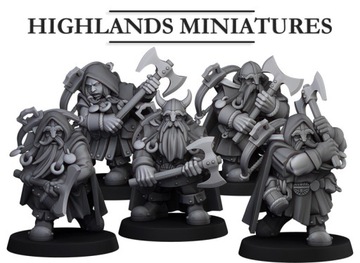 Dwarf Rangers with axes x5 - Minifaktura