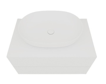 Тумба под умывальник 60 Elegance WHITE, подвесная накидная, 2 ящика с пазами