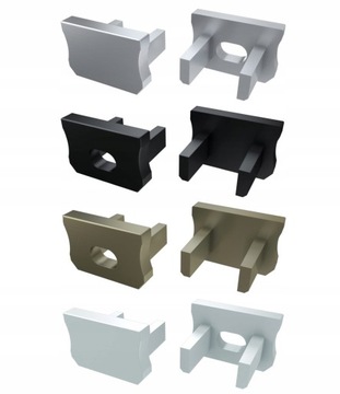 ЗАГЛУШКА ДЛЯ ПРОФИЛЯ ТИПА X, СЕРАЯ, ЧЕРНАЯ, БЕЛАЯ, INOX