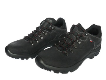 Wojas 9377-91 buty trekkingowe skórzane czarne 41