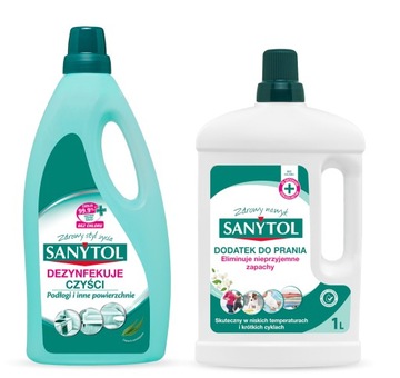 SANYTOL ZESTAW PŁYN EUKALIPTUS 1L+PŁYN PRANIA 1L