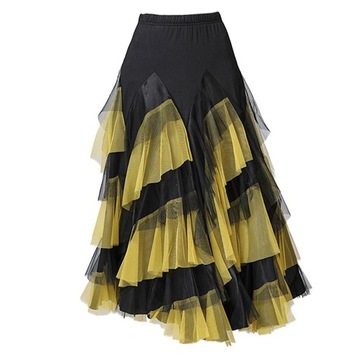 Длинная юбка Square Fe Fashion Flamenco E, желтая