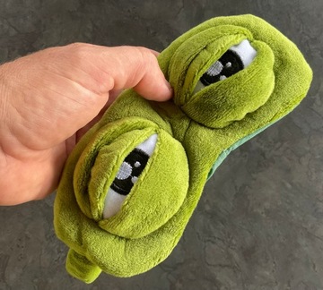 МАСКА ДЛЯ СПЯНИЯ ДЛЯ ГЛАЗ РАССЛАБЛЕНИЕ лягушка OLDMAN FROG НА Резинка