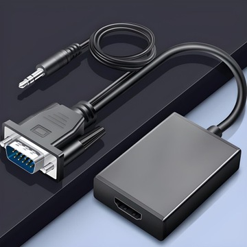 КАБЕЛЬ-АДАПТЕР VGA HDMI АУДИОКАБЕЛЬ FULL HD D-SUB