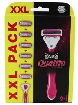 WILKINSON QUATTRO FOR WOMEN RĄCZKA + 6 WKŁADÓW