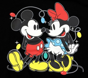Bluza damska młodzieżowa DISNEY Myszka Mickey Miki Minnie 1X krótka czarna