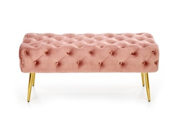 ATHENA elegancka ławka w stylu glamour różowy - złoty