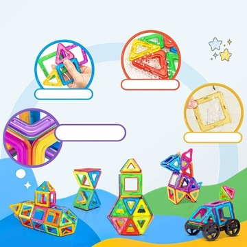 Магнитные строительные блоки, набор плиток, обучающая строительная игрушка