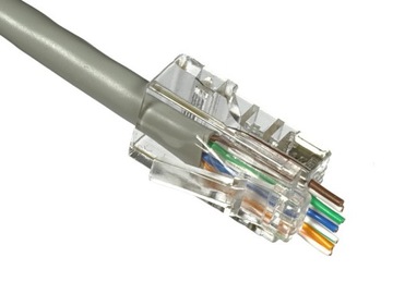 Wtyk modularny RJ45 8p8c Cat.5e przelotowy