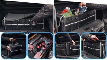 ORGANIZER TORBA DO BAGAŻNIKA SKŁADANA POJEMNA MOCNE RZEPY SZTYWNA JAKOŚĆ XL