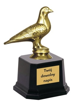 STATUETKA FIGURKA GOŁĄB PUCHAR 16 cm GRAWER