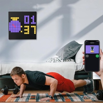WYŚWIETLACZ LED PIXEL ART PROGRAMOWALNY PANEL LED PIXEL ZE STEROWANIEM