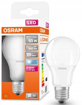 Żarówka LED 9W E27 940lm 4000K 12V-36V Osram