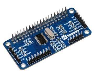 Шилд последовательного расширения HAT I2C UART Raspberry Pi
