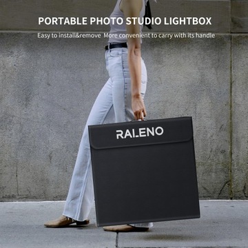 RALENO Портативная палатка для фотосъемки, 61x58x61 см со светодиодной подсветкой