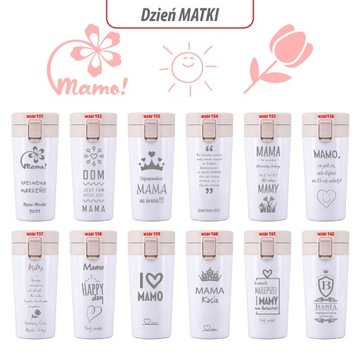 KUBEK TERMICZNY TERMOS 2w1 Z GRAWEREM Twój napis