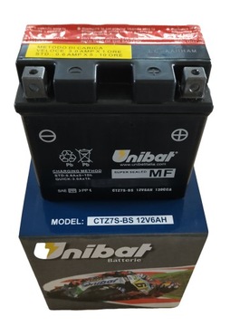 Akumulator UNIBAT CTZ7S-BS YTZ7S-BS 6Ah 130A