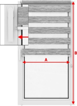 Рулонная штора День Ночь NATURA 57х150 см + натяжитель