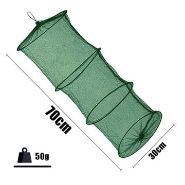 САЧОК ДЛЯ РЫБЫ 70x30 SAHIDO NETMASTER 70 САДЗЫК 4 КОЛЬЦА КОРМУШКА ПОПЛАВКА