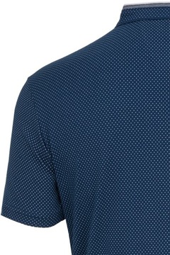 KOSZULKA MĘSKA T-SHIRT STÓJKA NIEBIESKA WZORY L