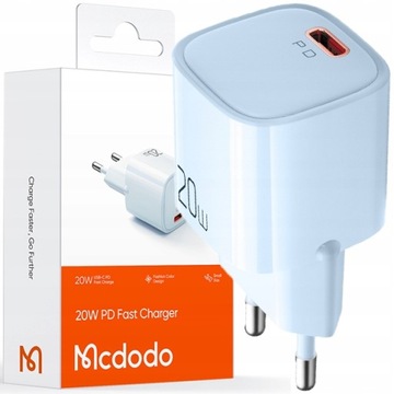 MCDODO SZYBKA MAŁA ŁADOWARKA USB-C 20W DO IPHONE QUICK CHARGE 4
