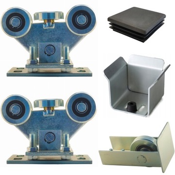 WÓZEK WÓZKI ROLKI DO BRAMY PRZESUWNEJ ZESTAW 80X80-W5R80-SET-A3S