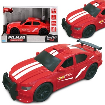 CZERWONE AUTO SPORTOWE WYŚCIGOWE RAJDOWE ŚW/DŹW NAPĘD