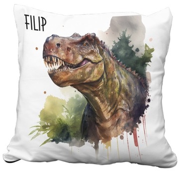 PODUSZKA DINOZAUR T-REX TYRANOZAUR Z IMIENIEM DINO