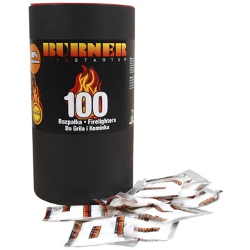 PODPAŁKA ROZPAŁKA KOMINKOWA BURNER DO KOMINKA GRILLA ~100 sztuk