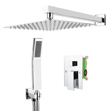 Zestaw akcesoriów do montażu naściennego, łazienkowej głowicy prysznicowej ze stali nierdzewnej 304