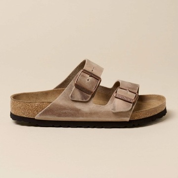 Sandały damskie formowane Birkenstock Arizona OLEJOWANA SKÓRA SOFT FOOTBED