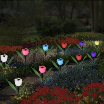 Цветочный светильник Tulip Lawn Solar LEDs в форме цветов