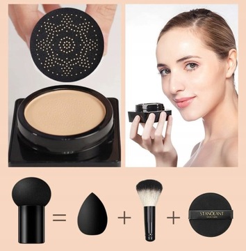 CC Cream Ivory 02 Тональный крем для лица + Спонж Beauty Linasi Mushroom Sponge