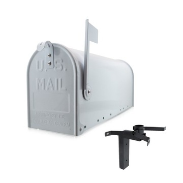 SKRZYNKA POCZTOWA W STYLU AMERYKAŃSKIM BIAŁA UCHWYT ŚCIENNY USA MAILBOX