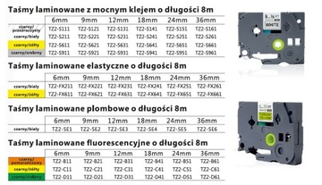 Лента TZ2-231 совместима с BROTHER TZ-231 TZe-23