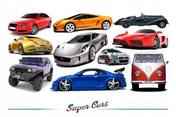 Naklejki na ścianę z samochodami autami - Cars 1