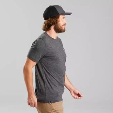 KOSZULKA TREKKINGOWA SPORTOWA TURYSTYCZNA MERYNOS