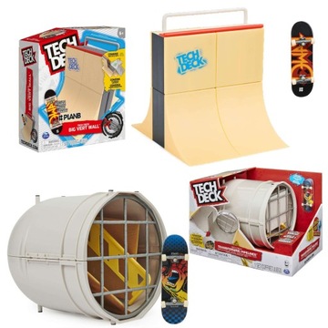 Tech Deck Rampa Set с Big Vert Wall и SkatePark + Bateboarding Barrier
